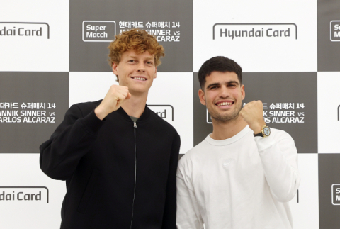 슈퍼매치 격돌 앞둔 알카라스·신네르 