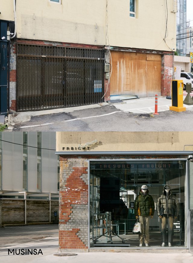 무신사 서울숲 프로젝트 1호 매장 프레이트. 사진=무신사 제공