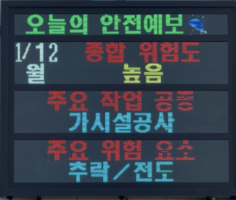 부산도시공사, 전국 최초 '소규모 건설현장 안전예보제' 도입·운영