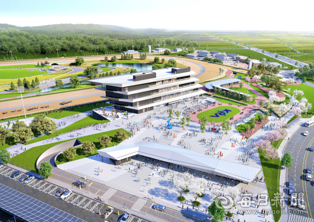 오는 3월 준공 및 9월 개장 예정인 영천경마공원 조감도. 영천시 제공