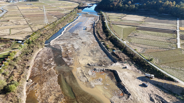 문경 하천재해예방사업 현장. 문경시 제공