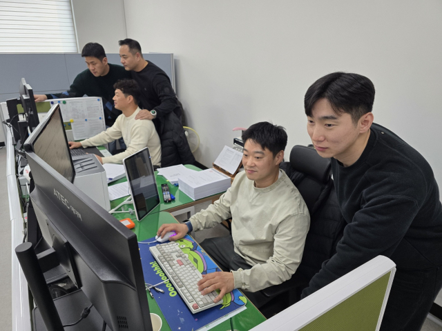 마약 수사 전국 1위를 달성한 대구경찰청 형사기동대 마약범죄수사1팀. 김우정 기자