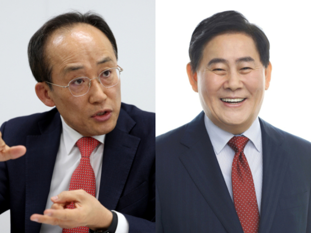 추경호 국민의힘 의원과 최경환 전 경제부총리.