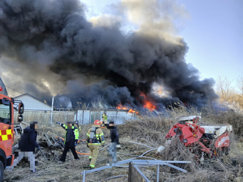 의성군 구천면 농기계 자재 창고 화재