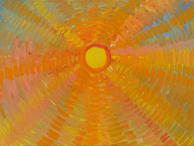 허윤희 Huh Yunhee, 해돋이 일기 Nr.119 Sunrise diary Nr.119, 2024.04.25., Oil paint on canvas, 46&times;61cm