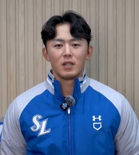 삼성 라이온즈의 미야지 유라. 라이온즈 TV 제공