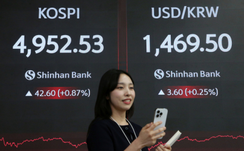 '오천피' 터치한 코스피, 4950선 마감…종가 기준 사상 최고치 