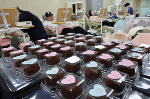 헌혈의집 줄세운 뜻밖의 '이것'…부산혈액원, 두쫀쿠 650개 확보 구슬땀