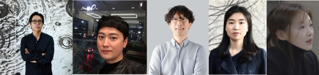 2026 올해의 청년작가에 선정된 작가들. 권세진, 방정호, 서현규, 이혜진, 이성경(왼쪽부터) 작가. 대구문화예술진흥원 제공