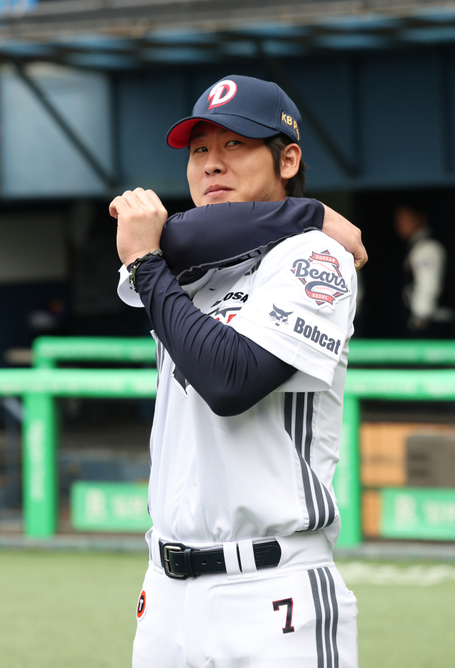 두산 베어스의 박찬호. 연합뉴스