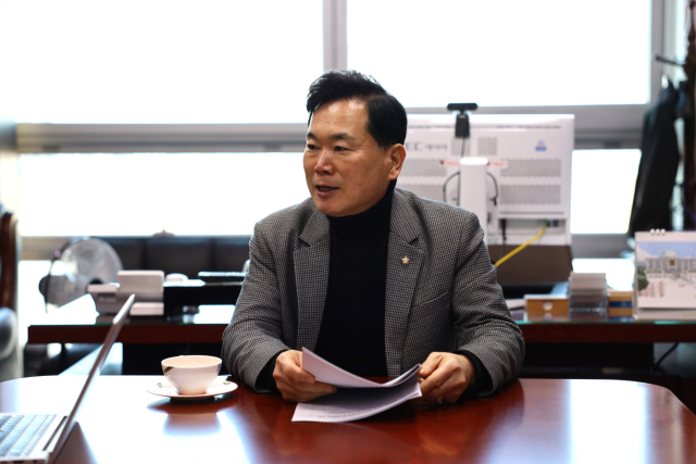 김승수 국민의힘 의원(대구 북구을)이 지난 27일 국회에서 매일신문과 인터뷰를 진행하고 있다. 김승수 의원실 제공