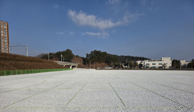 울진역 임시주차장. 울진군 제공