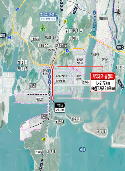 부산시, 가덕대교~송정IC 고가도로 첫 삽