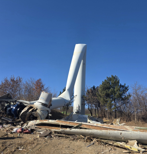 [르포] '풍력발전기 파손' 영덕 창포리…가동 20년만에 첫 사고