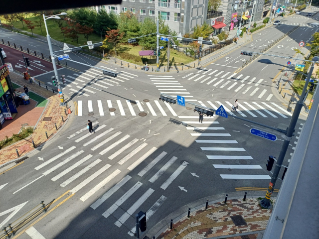 경북 구미 교통안전시설물. 구미시 제공