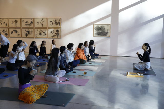 고요한 아침, 미술관에서 요가 어때요