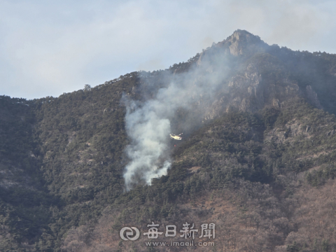 의성 가음면 야산 화재 43분 만에 진화… 헬기 7대 투입