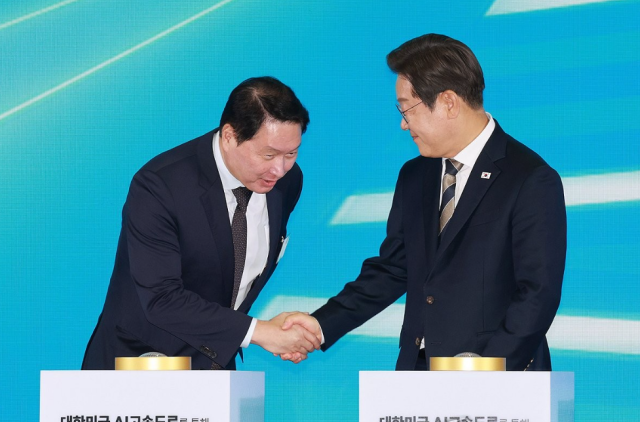 李대통령 '가짜뉴스' 질타에…최태원 