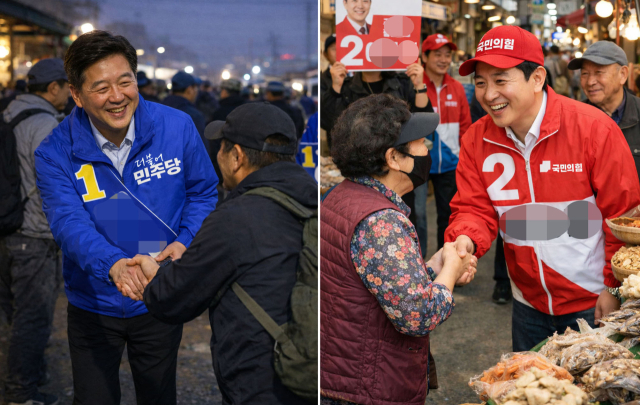 [커브스토리] 선거운동 현장에서의 각양각색 '악수'