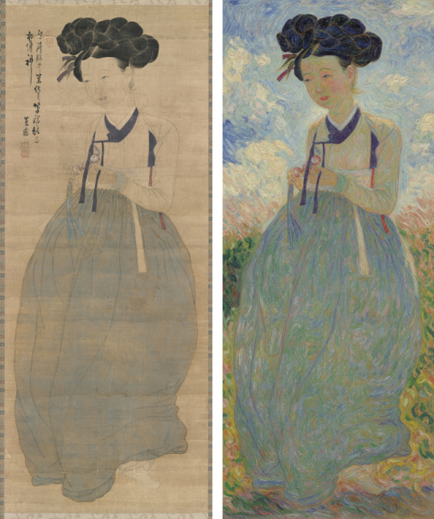 AI로 재탄생한 '미인도'…대구간송미술관, 디지스트와 협력 작품 14일 공개