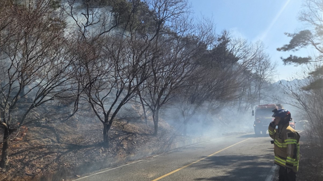 문경 농암면 야산 산불 발생…3시간 여 만에 진화