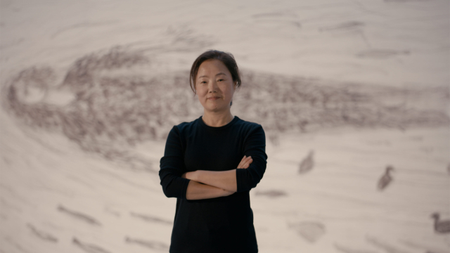 대구미술관 허윤희전, 관람객과 함께 '작품 지우기 퍼포먼스'로 마무리