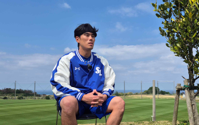 삼성 라이온즈의 김재윤. 채정민 기자