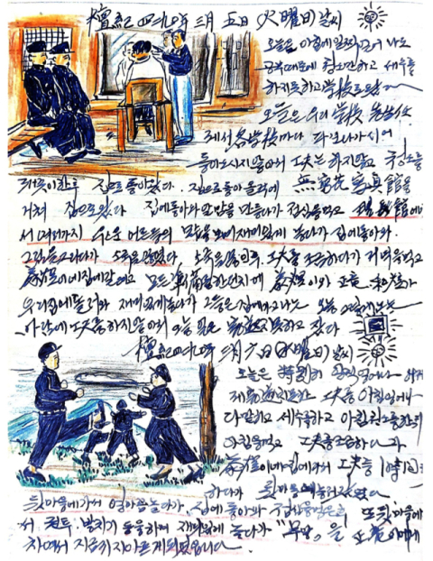 [임무상의 1957 그림일기]1957년 3월5일,6일 맑음