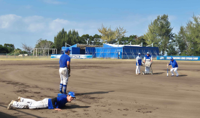 '철벽 수비로 승리 이끈다'…삼성 라이온즈 내야진