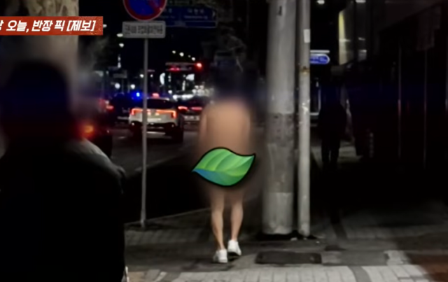 신발만 신은 채 홀랑 벗은 알몸男…한밤 대구 길거리 활보