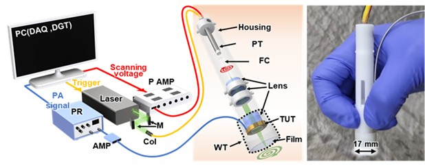 포스텍 연구팀이 개발한 광 음향 현미경 시스템 개요. 포스텍 제공