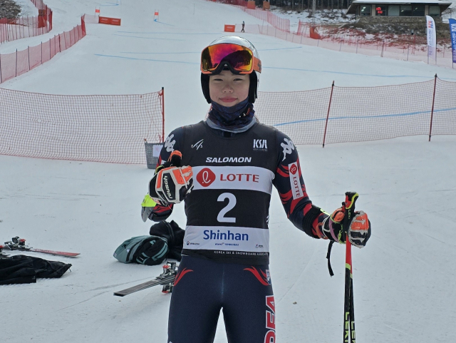 지난달 25~28일 열린 107회 전국동계체전 알파인 스키에 출전한 최예린(시지고 3). 대구시체육회 제공