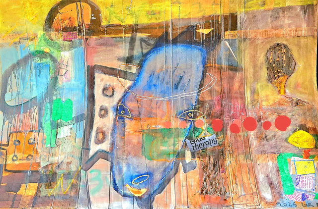 이문 작가가 이번 전시에 출품하겠다고 보내준 그림 자료. 이제 이 그림은 사진으로만 남았다.