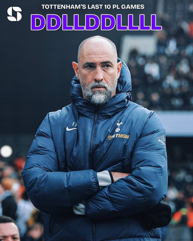 '손흥민도 없는데' EPL 토트넘, 10경기째 무승으로 강등 위기 