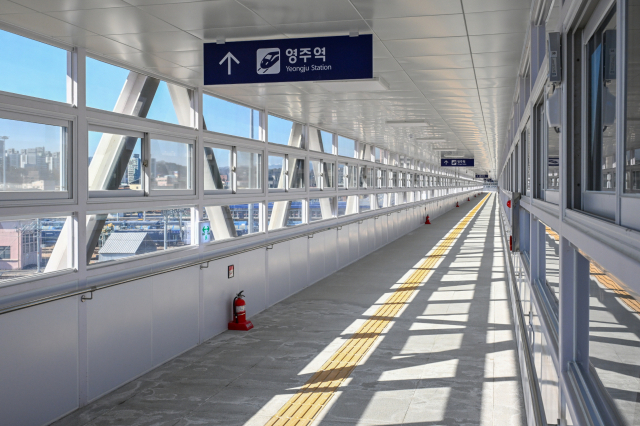 영주역 안전연결통로 내부 모습. 영주시 제공