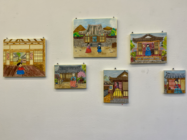 한데 아탄 작가가 경주를 소재로 그린 그림.