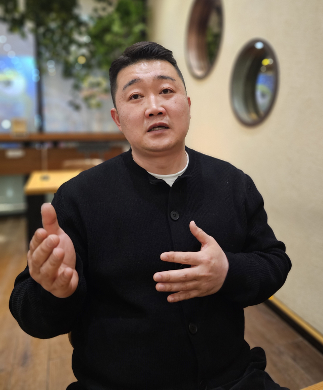 정세민 삼도이앤씨 대표가 매일신문과 인터뷰를 하고 있다. 정 대표는 