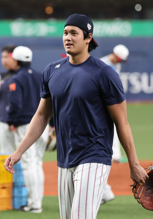 WBC에 나설 일본 야구 대표팀의 오타니 쇼헤이. 연합뉴스