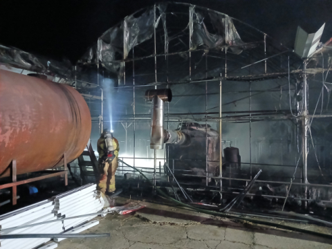 의성군 금성면 비닐하우스 화재…인명 피해 없어