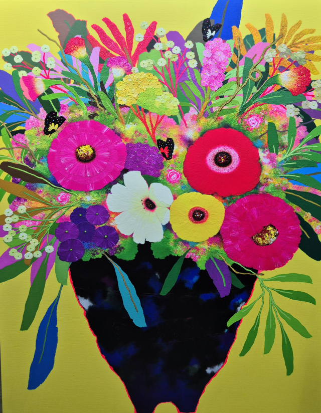 강주영, 향기-피어나다, 145x112.0cm, acrylic on canvas, 2025