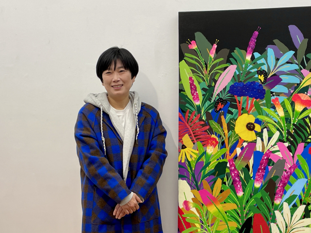 색과 함께 차곡차곡 쌓아낸 행복…강주영 작가 개인전