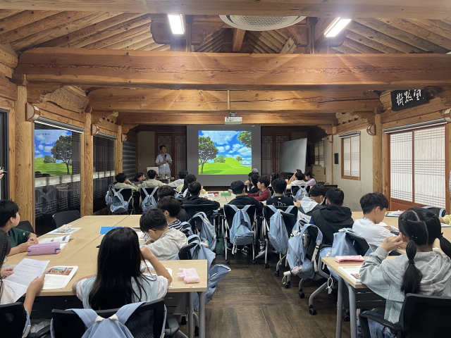 경주어린이박물관학교의 수업 장면.국립경주박물관 제공