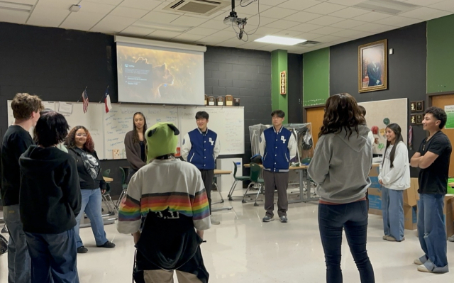 영주 대영고 학생들이 미국 현지 테일러고등학교에서 진로 분야가 비슷한 학생과 짝을 이뤄 실제 수업을 함께 듣는 