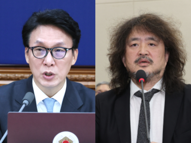 김민석 국무총리, 방송인 김어준 씨. 연합뉴스