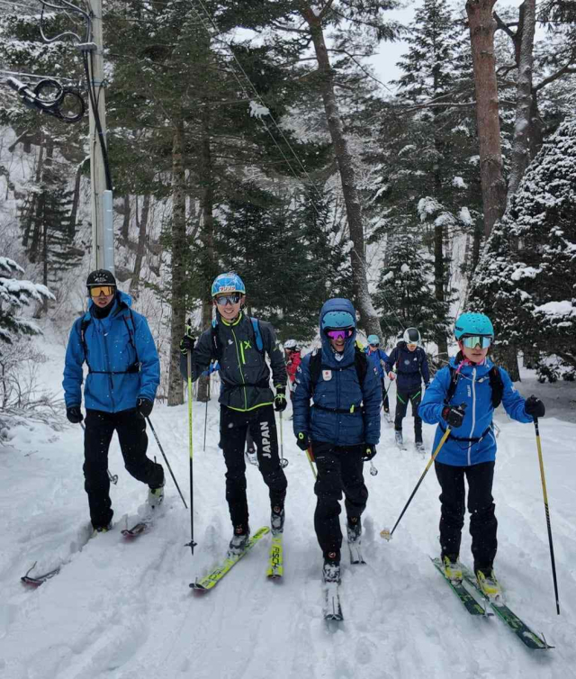 대한산악연맹과 일본산악스포츠클라이밍협회가 최근 강원도 평창에서 산악스키 합동 훈련을 치렀다. 대한산악연맹 제공