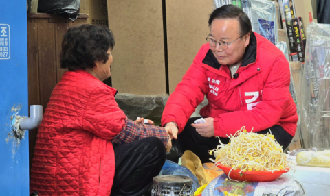 [지선 레이더]김재원 예비후보, 안동·봉화 전통시장 방문