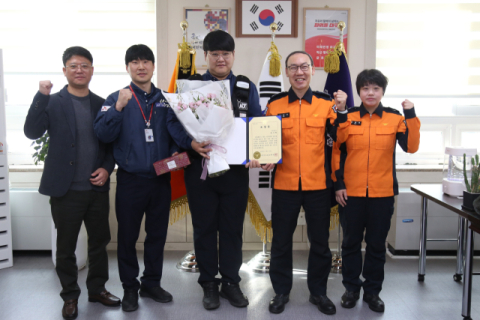 대구북부소방서, 공장화재 막은 보안업체 직원에 표창 수여