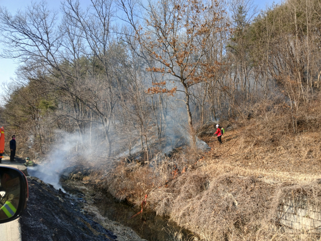 의성군 다인면 산불 진화⋯