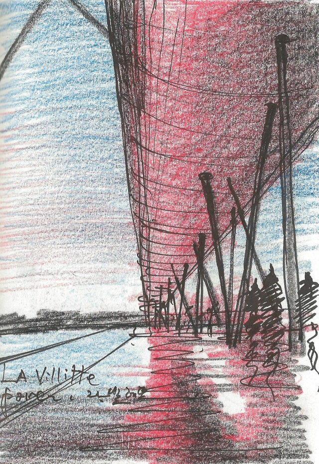 해체주의 산책로 조형 구조물 스케치