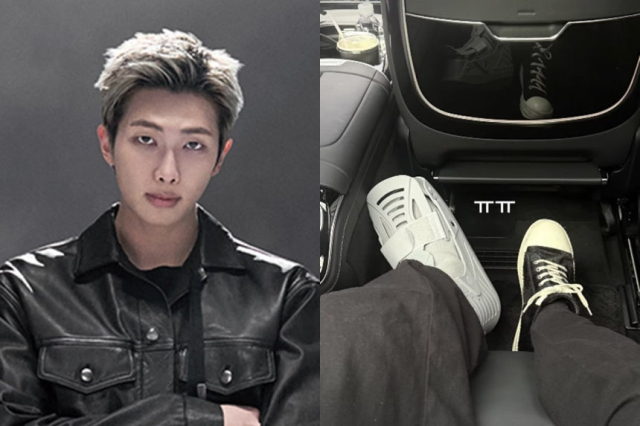 '발목 부상' RM, 깁스 공개하며 